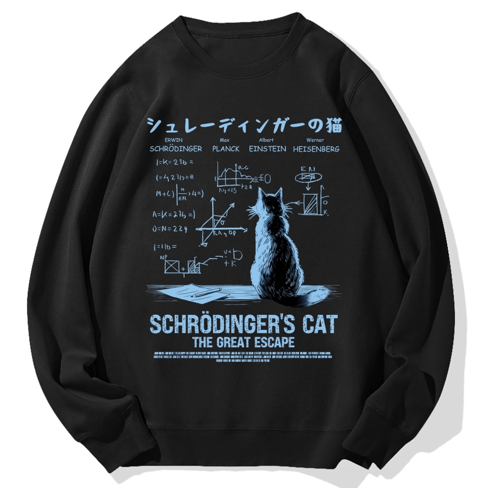 Schrodinger's Cat Escape Plan Cotton Sweatshirt