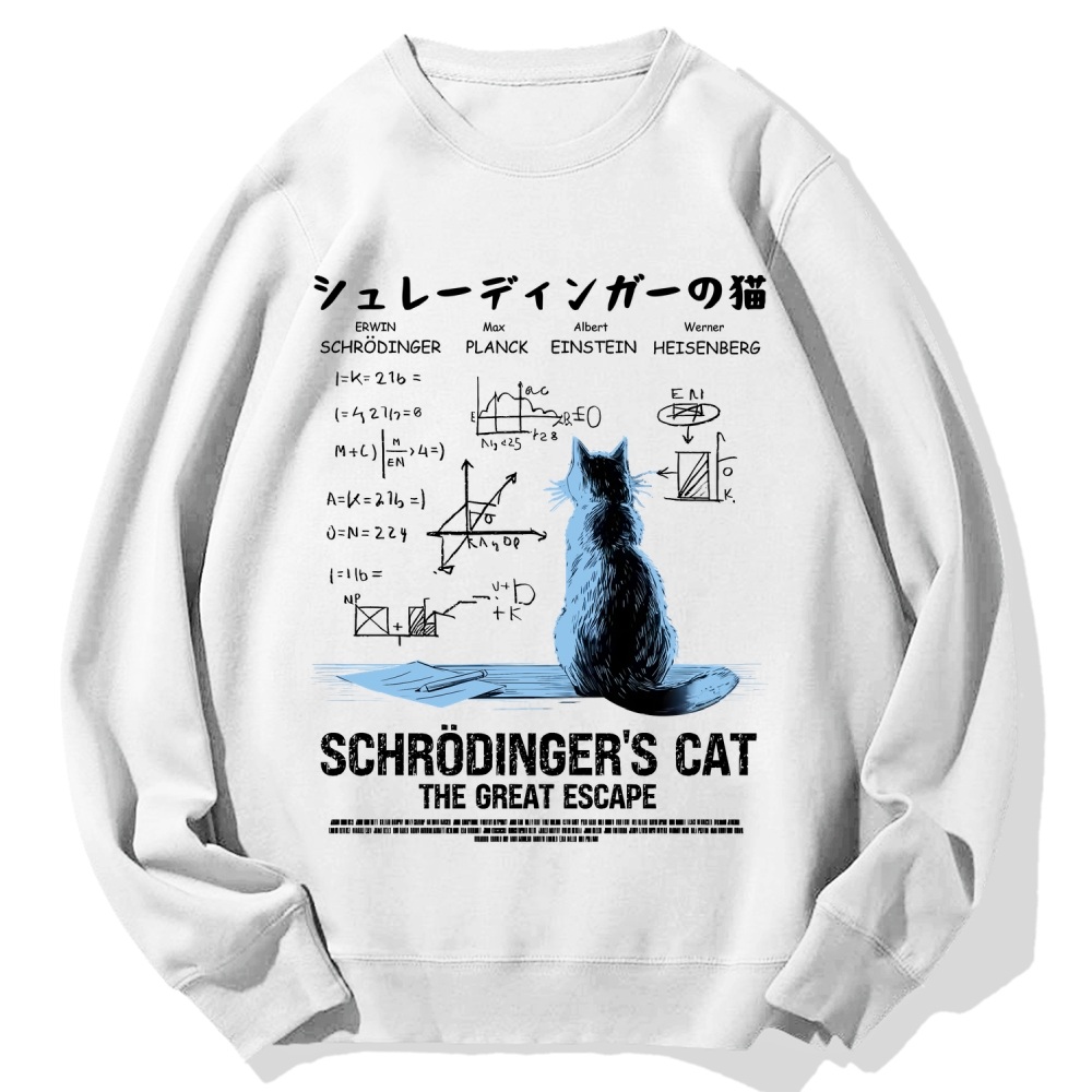 Schrodinger's Cat Escape Plan Cotton Sweatshirt