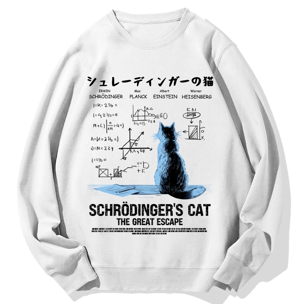 Schrodinger's Cat Escape Plan Cotton Sweatshirt
