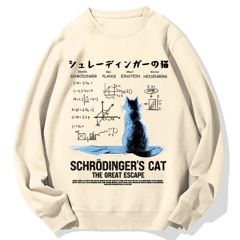 Schrodinger's Cat Escape Plan Cotton Sweatshirt