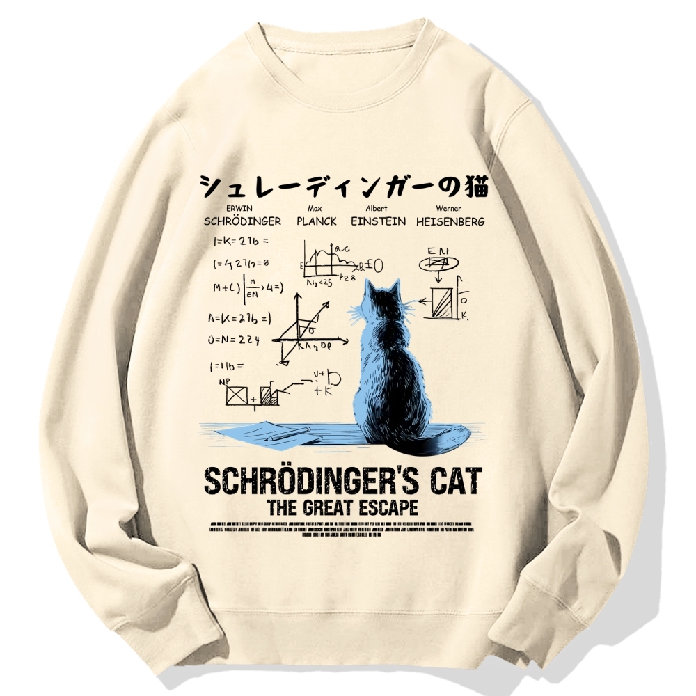 Schrodinger's Cat Escape Plan Cotton Sweatshirt
