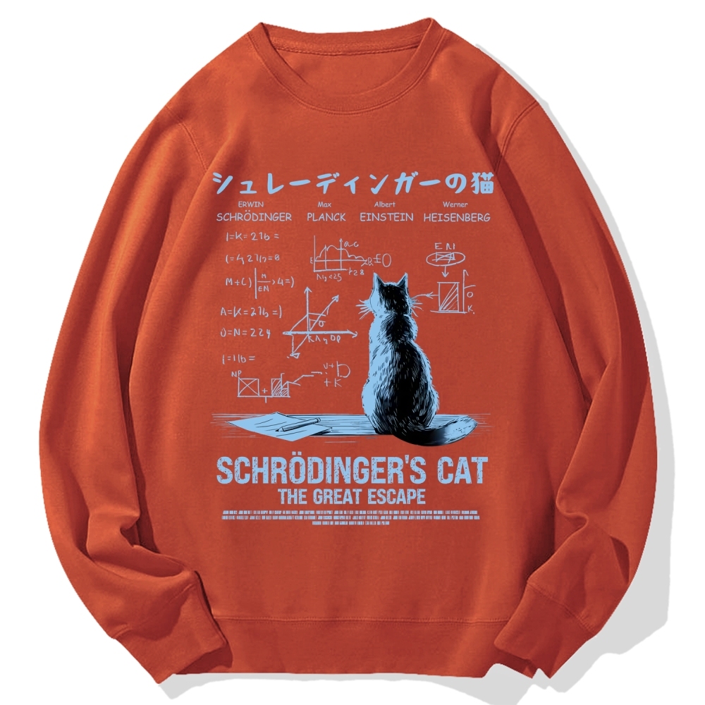 Schrodinger's Cat Escape Plan Cotton Sweatshirt