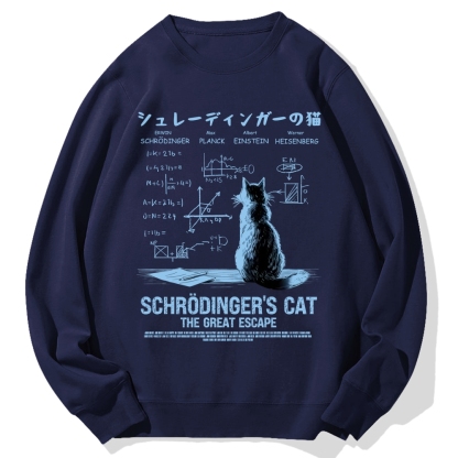 Schrodinger's Cat Escape Plan Cotton Sweatshirt