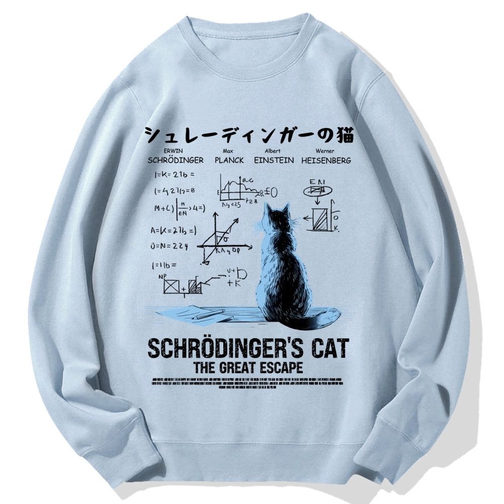 Schrodinger's Cat Escape Plan Cotton Sweatshirt