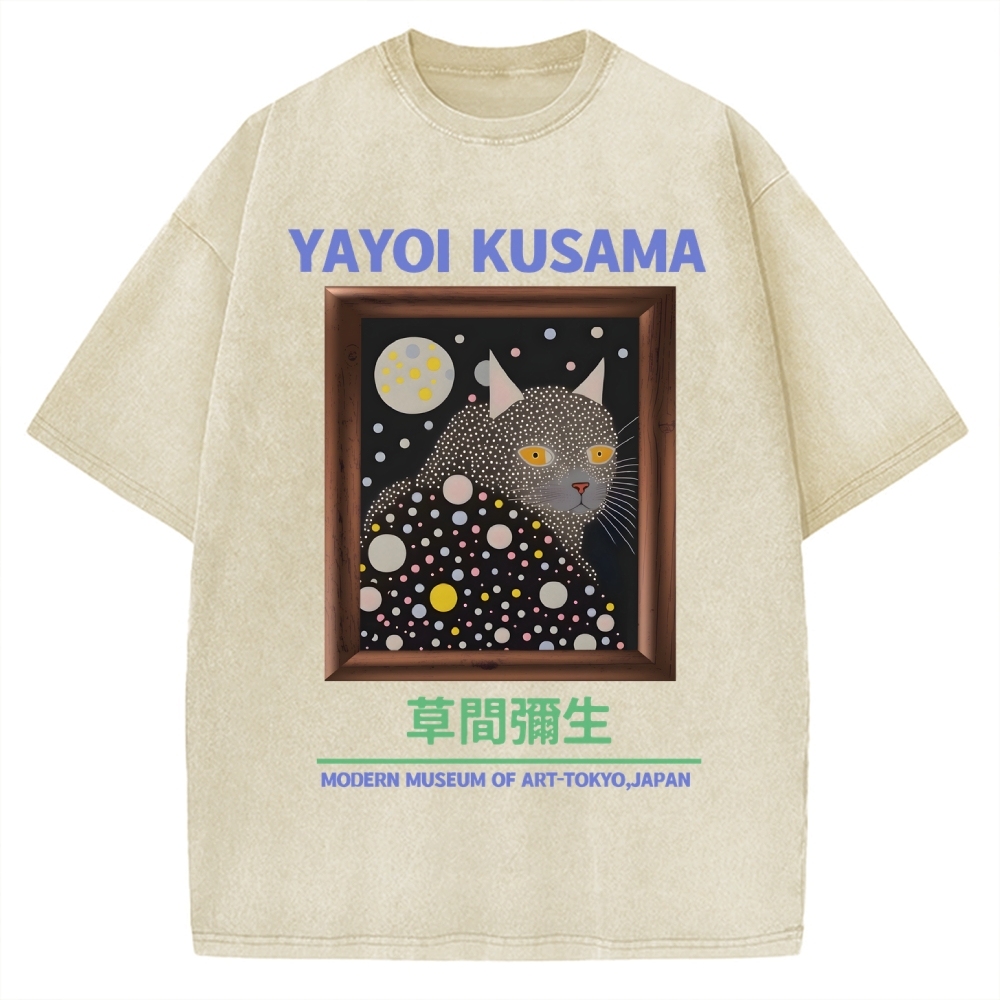 Yayoi Kusama Cat Vintage Washed T-shirt