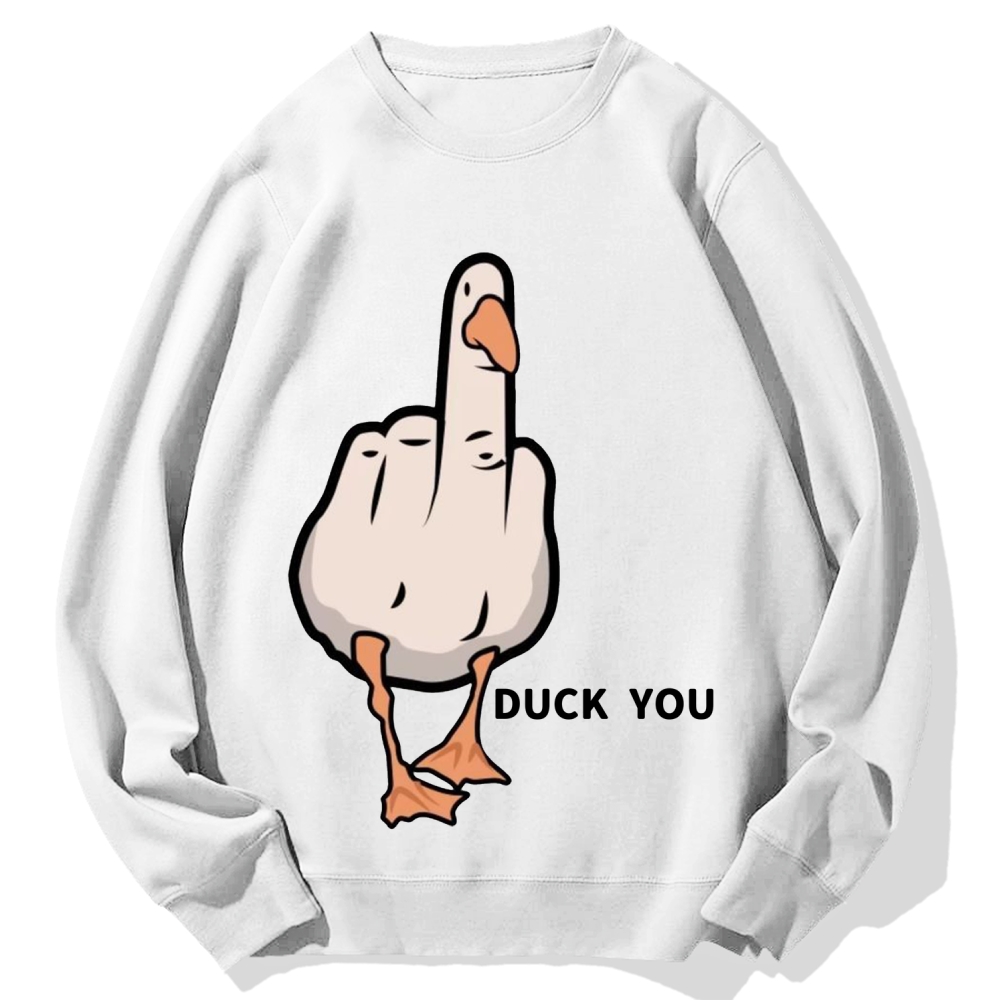 Tokyo-Assassin Duck You Cotton Sweatshirt