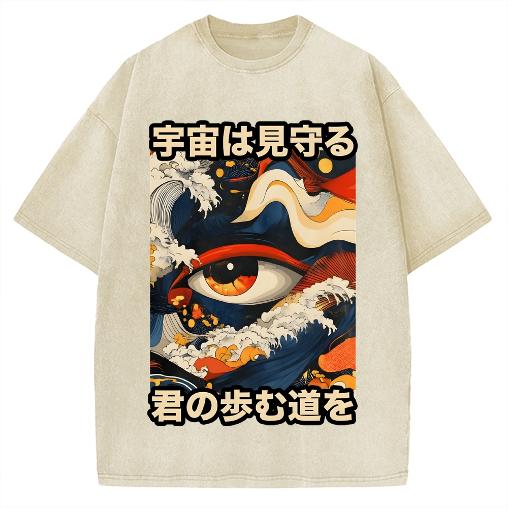 PREMIUM Japanese Traditional Pattern Vintage Washed T-shirt