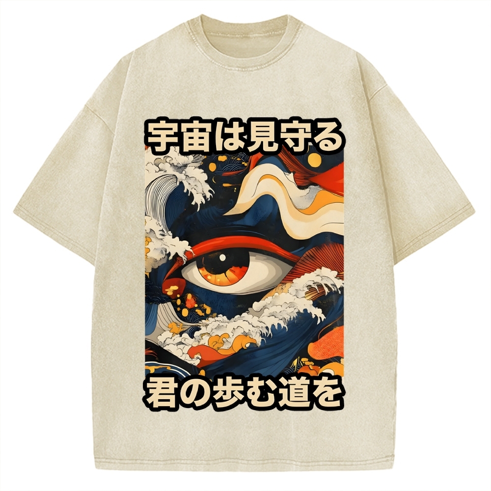 PREMIUM Japanese Traditional Pattern Vintage Washed T-shirt