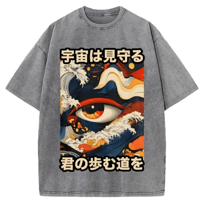 PREMIUM Japanese Traditional Pattern Vintage Washed T-shirt