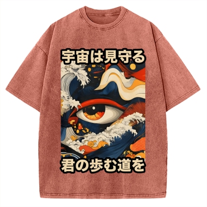 PREMIUM Japanese Traditional Pattern Vintage Washed T-shirt
