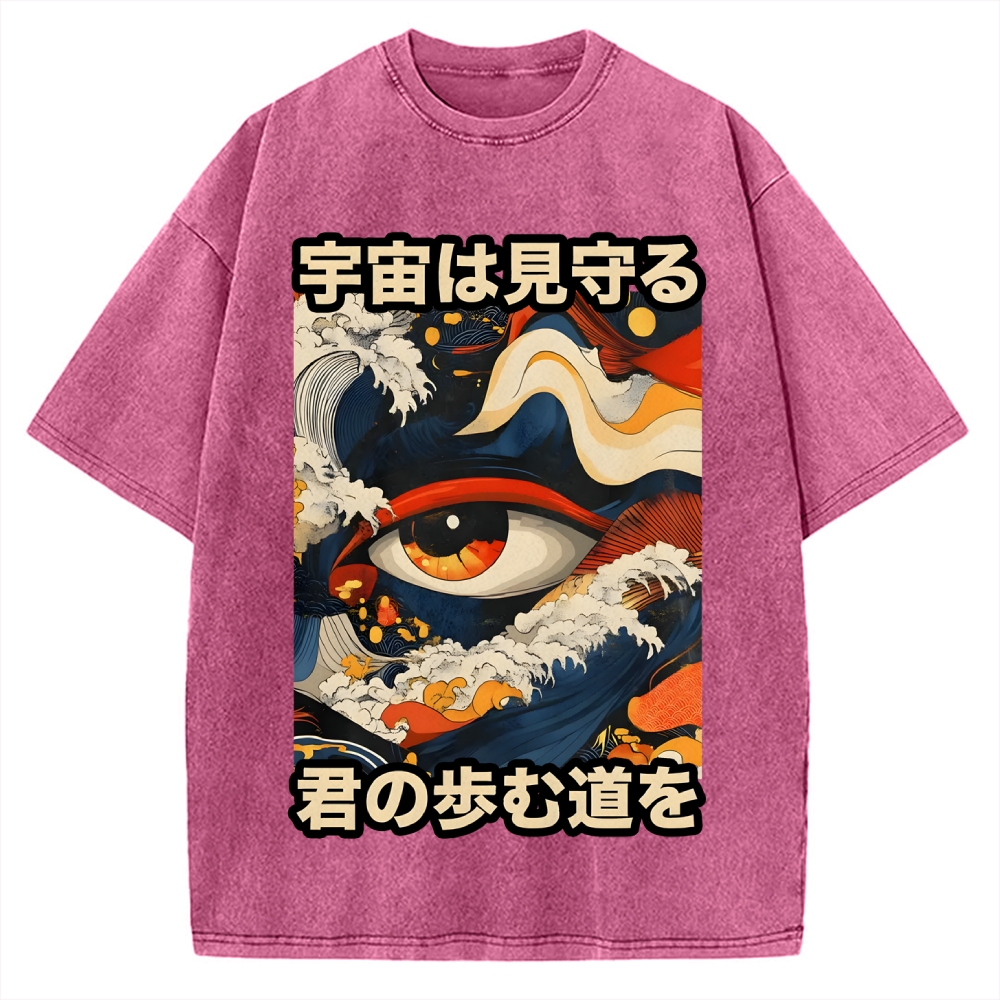 PREMIUM Japanese Traditional Pattern Vintage Washed T-shirt
