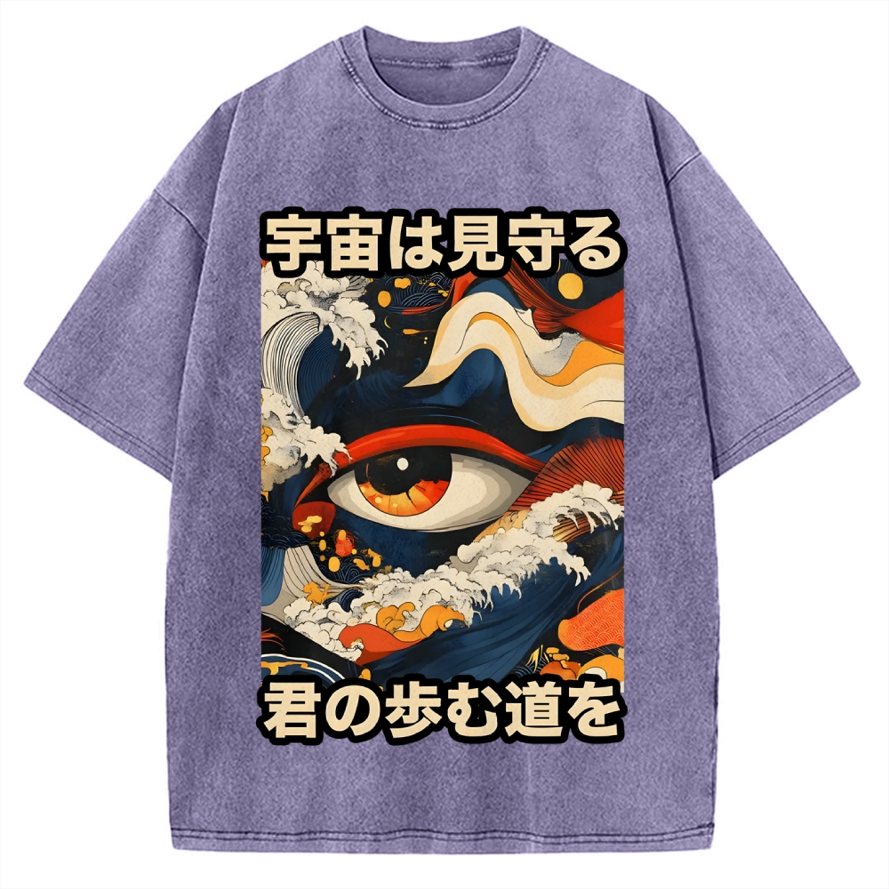 PREMIUM Japanese Traditional Pattern Vintage Washed T-shirt
