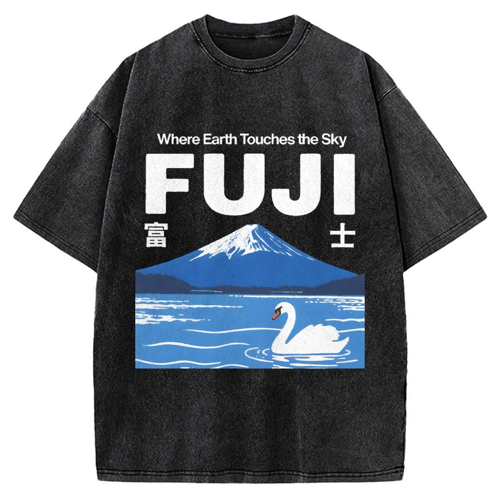 Japan Mount Fuji Vintage Washed T-shirt