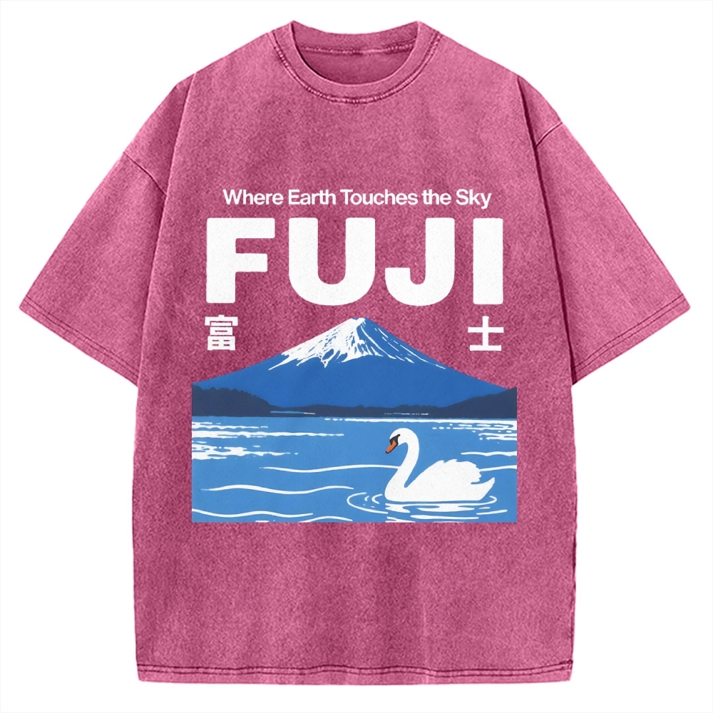 Japan Mount Fuji Vintage Washed T-shirt