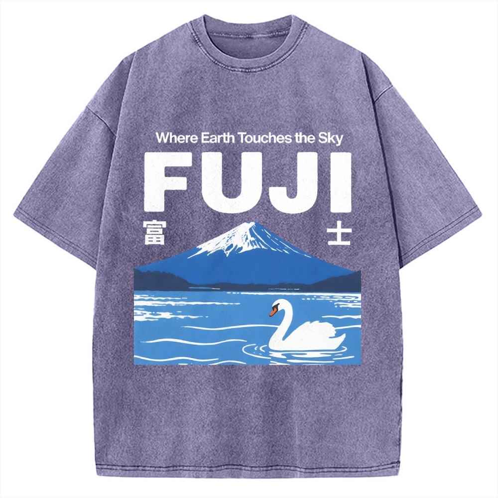 Japan Mount Fuji Vintage Washed T-shirt