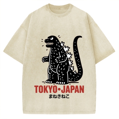 Lucky Monster Tokyo Japan Vintage Washed T-shirt