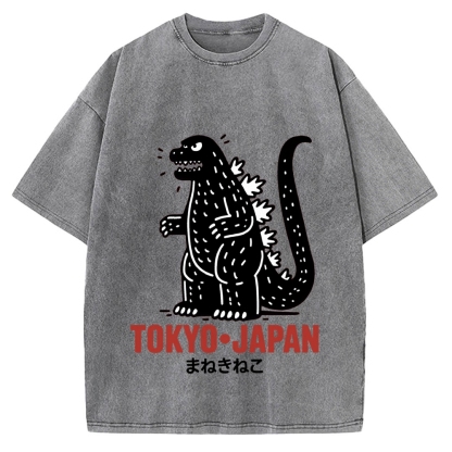 Lucky Monster Tokyo Japan Vintage Washed T-shirt