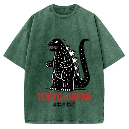 Lucky Monster Tokyo Japan Vintage Washed T-shirt