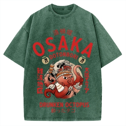 Osaka Drunken Octopus Vintage Washed T-shirt