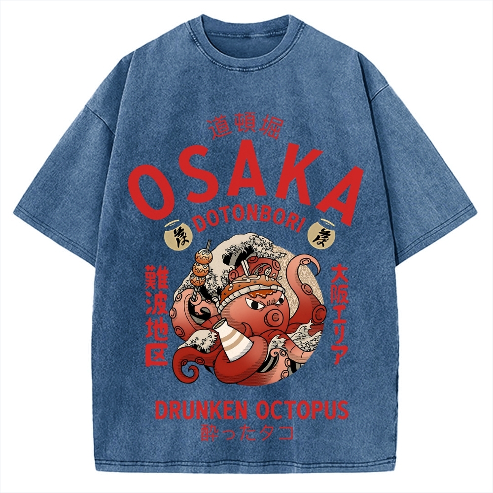 Osaka Drunken Octopus Vintage Washed T-shirt