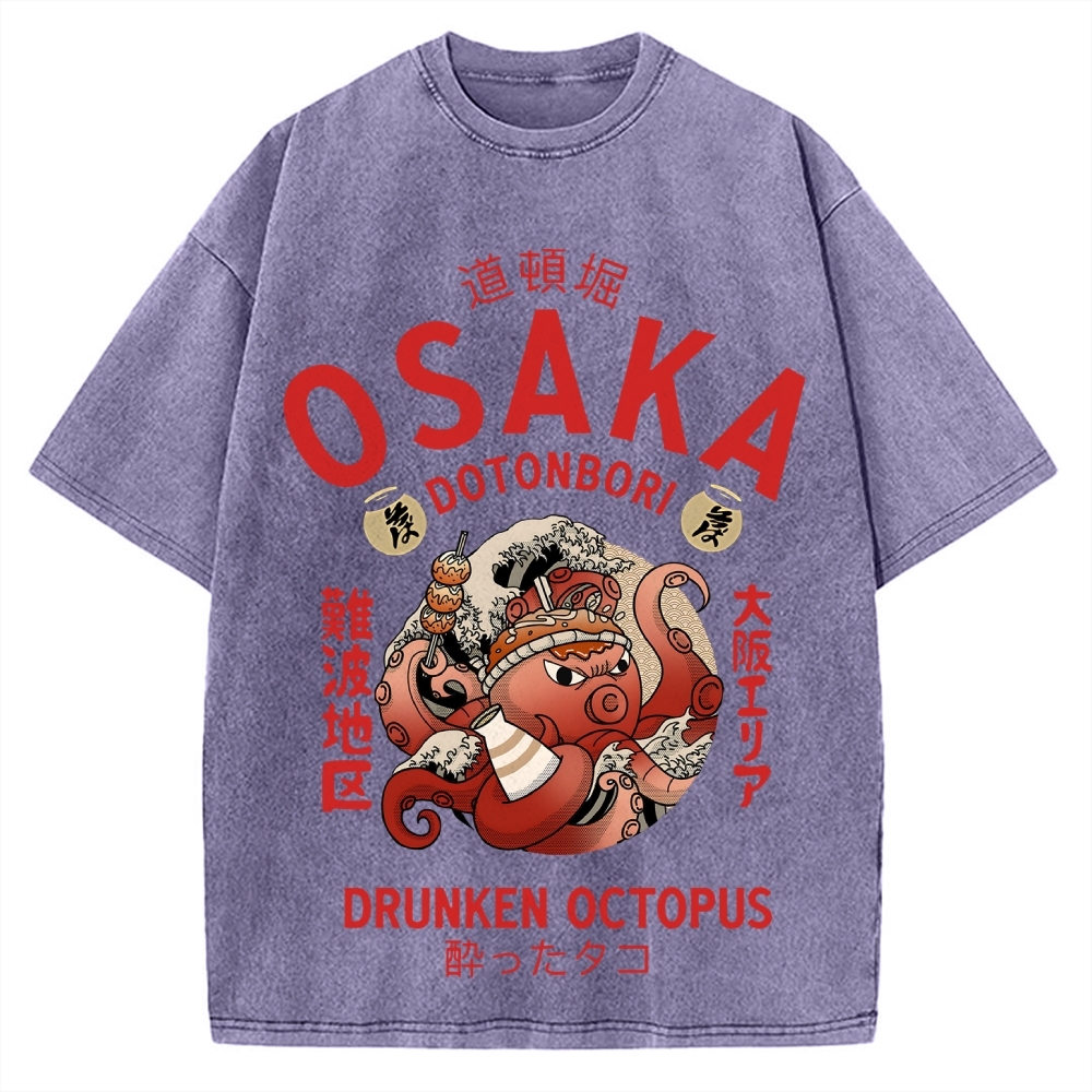 Osaka Drunken Octopus Vintage Washed T-shirt