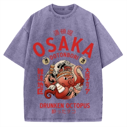Osaka Drunken Octopus Vintage Washed T-shirt
