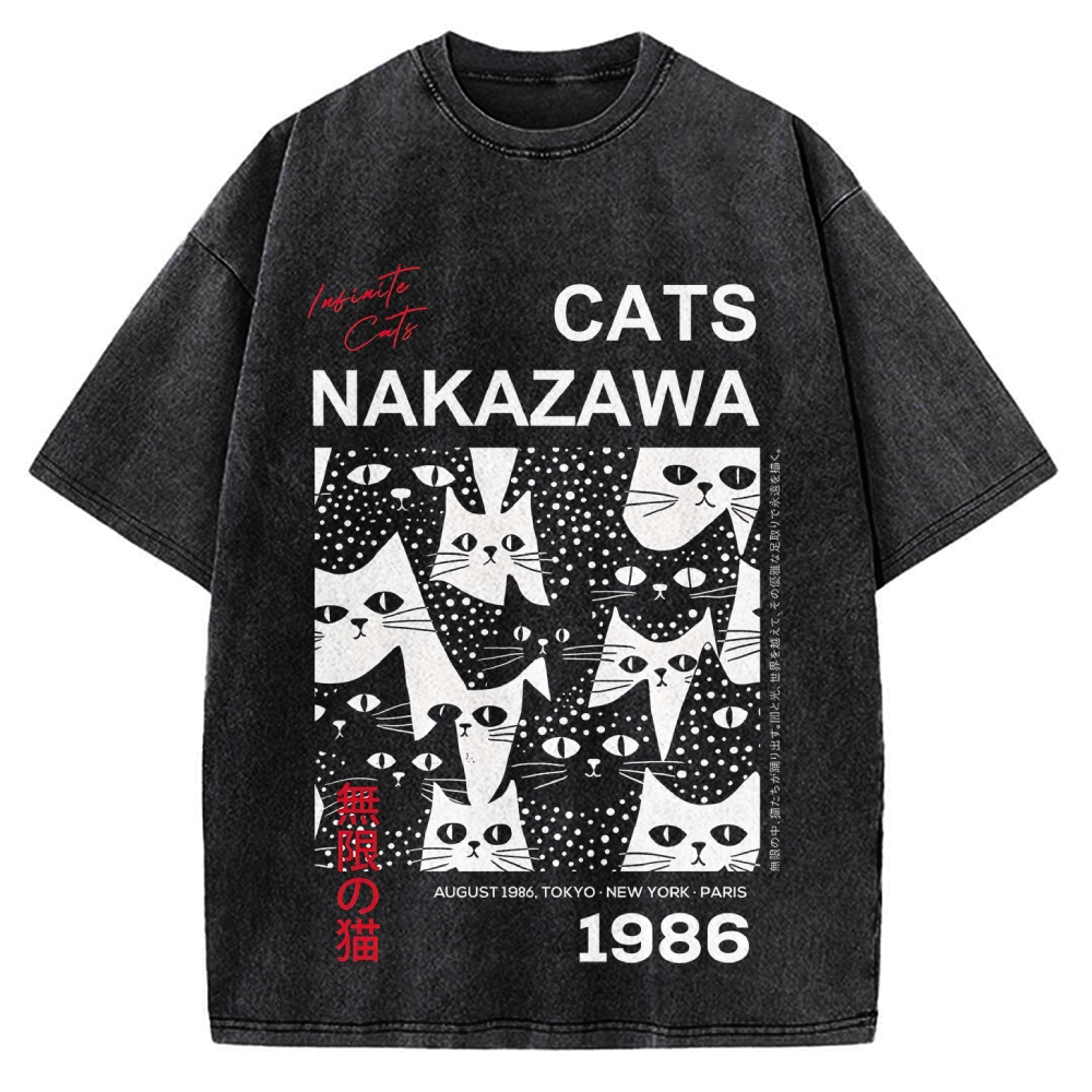 Infinite Cats Vintage Washed T-shirt