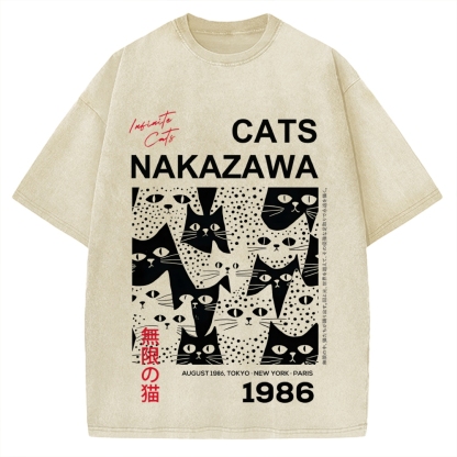 Infinite Cats Vintage Washed T-shirt