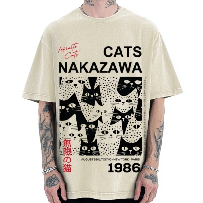 Infinite Cats Vintage Washed T-shirt