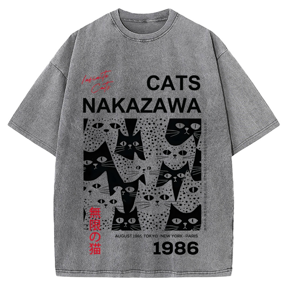 Infinite Cats Vintage Washed T-shirt