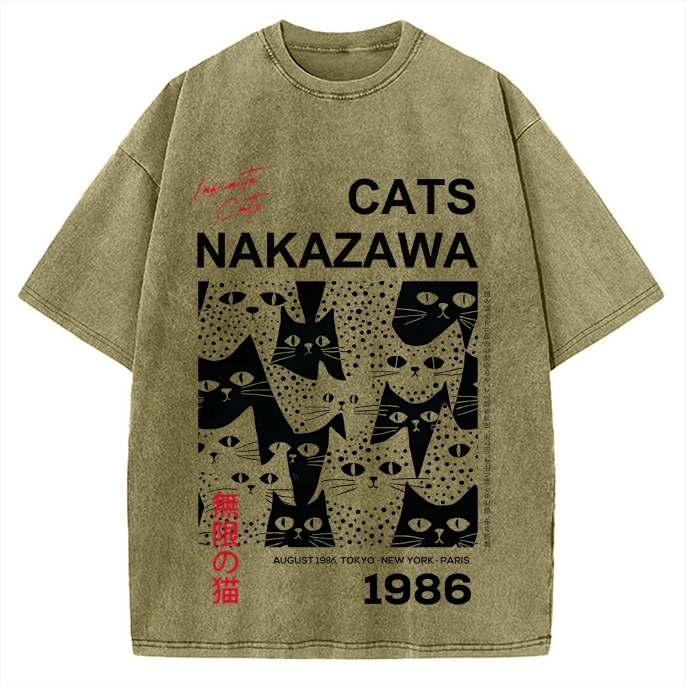Infinite Cats Vintage Washed T-shirt