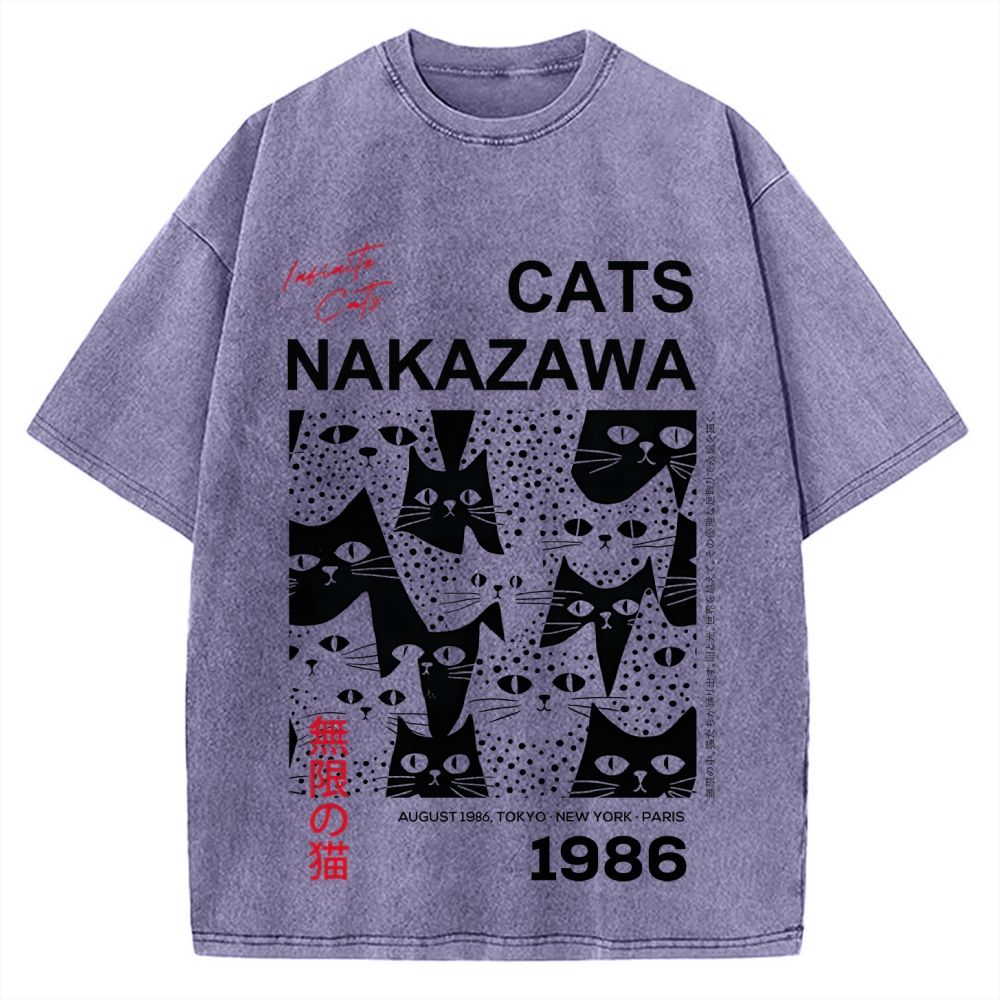 Infinite Cats Vintage Washed T-shirt