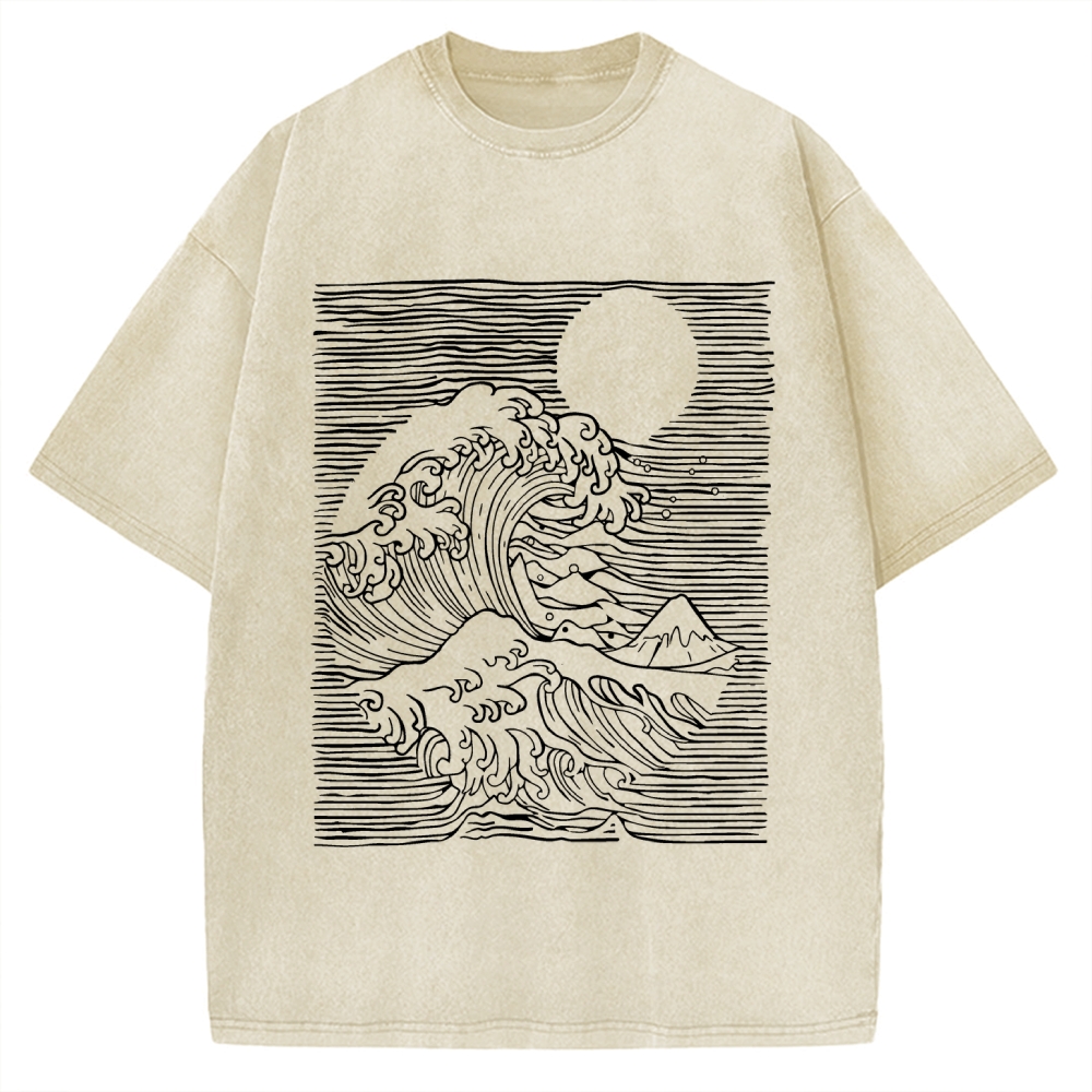 Kanagawa Division Vintage Washed T-shirt