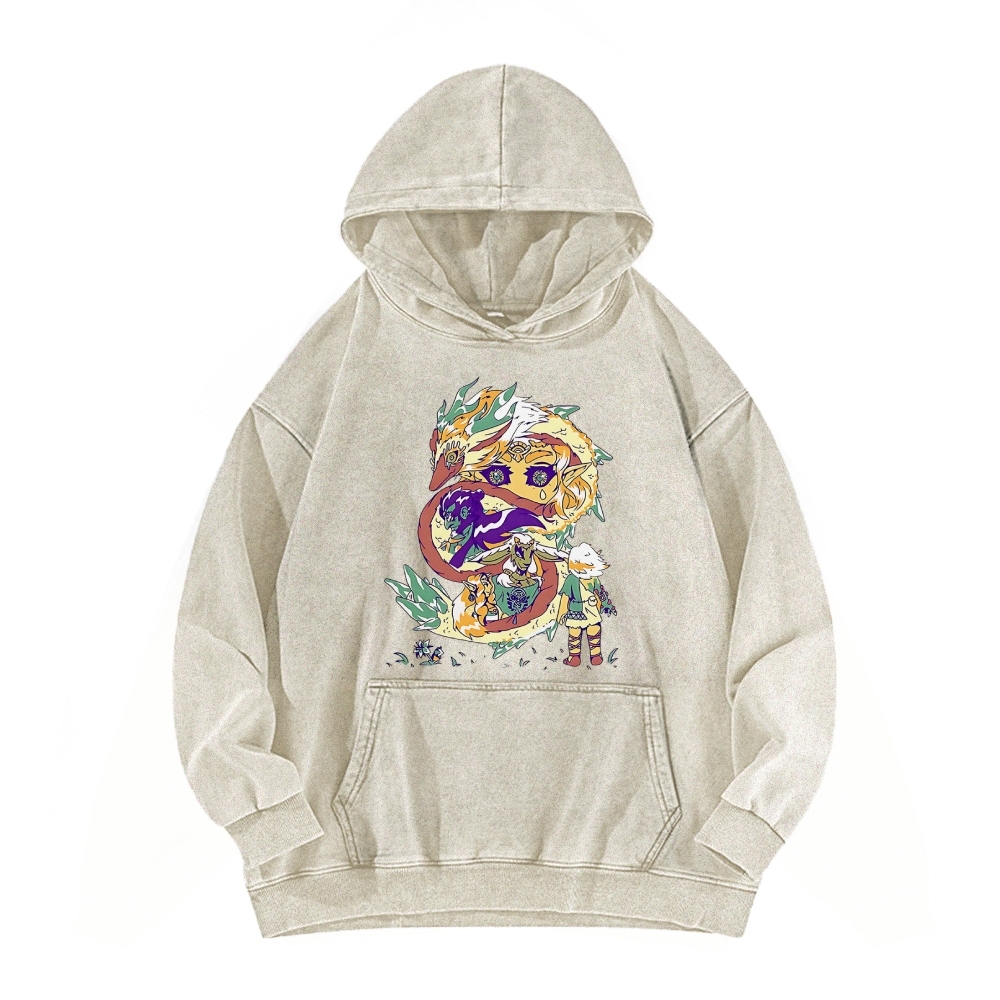 Hyrule Dragon Vintage Washed Hoodie