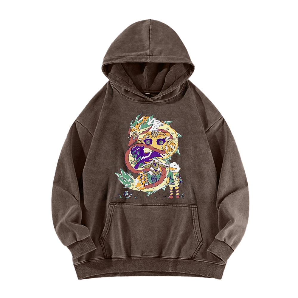 Hyrule Dragon Vintage Washed Hoodie
