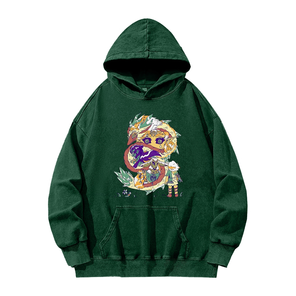 Hyrule Dragon Vintage Washed Hoodie