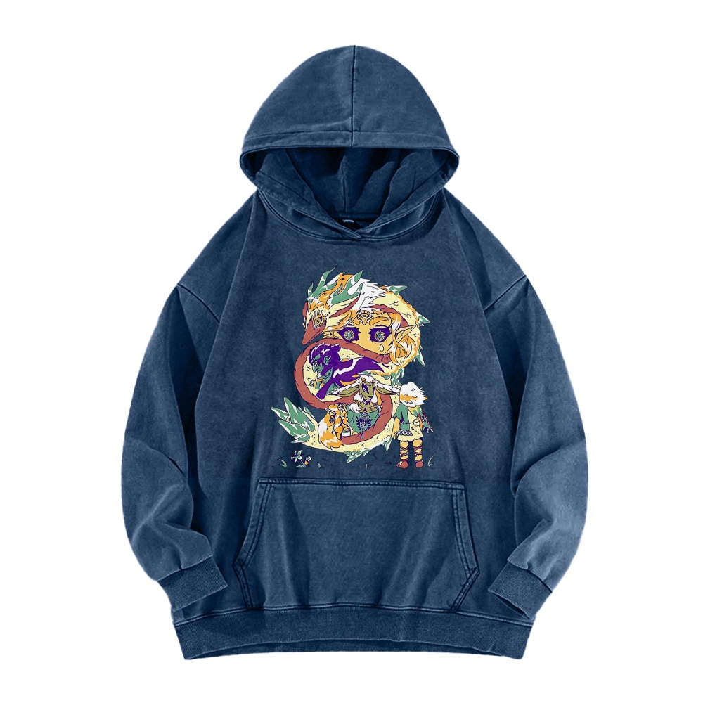 Hyrule Dragon Vintage Washed Hoodie