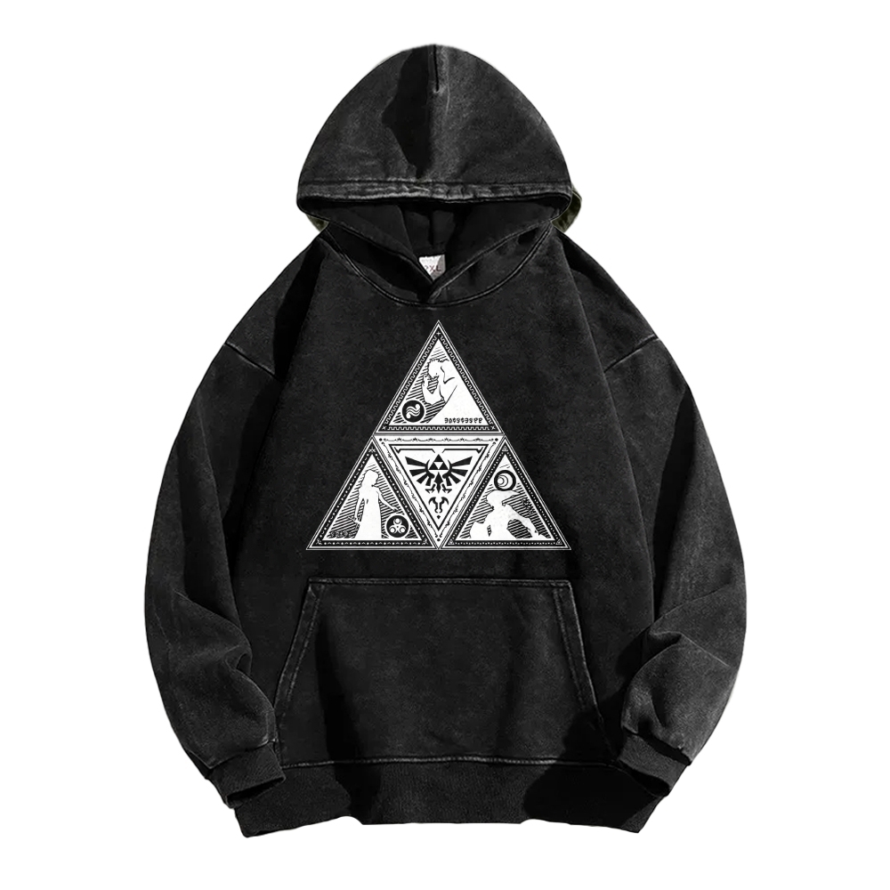 Element Hyrule Kingdom Japan Game Vintage Washed Hoodie