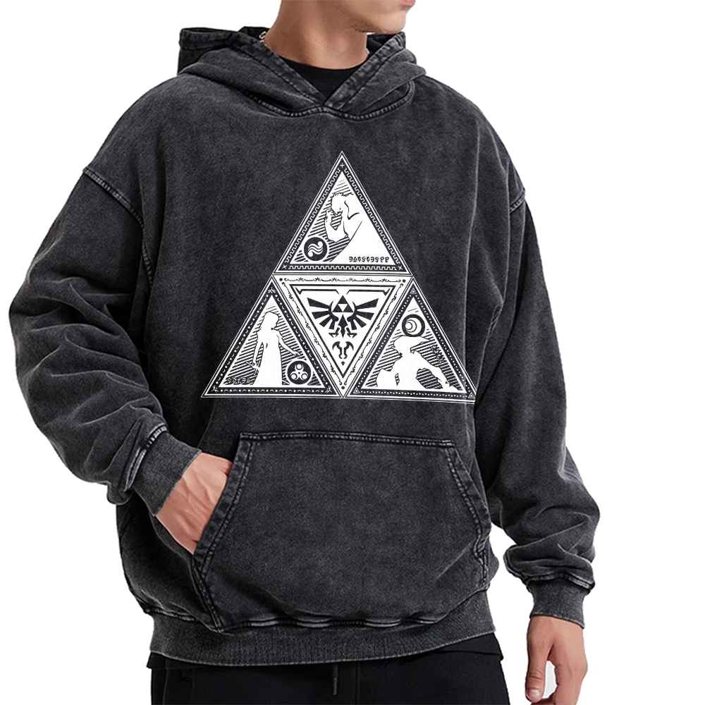 Element Hyrule Kingdom Japan Game Vintage Washed Hoodie