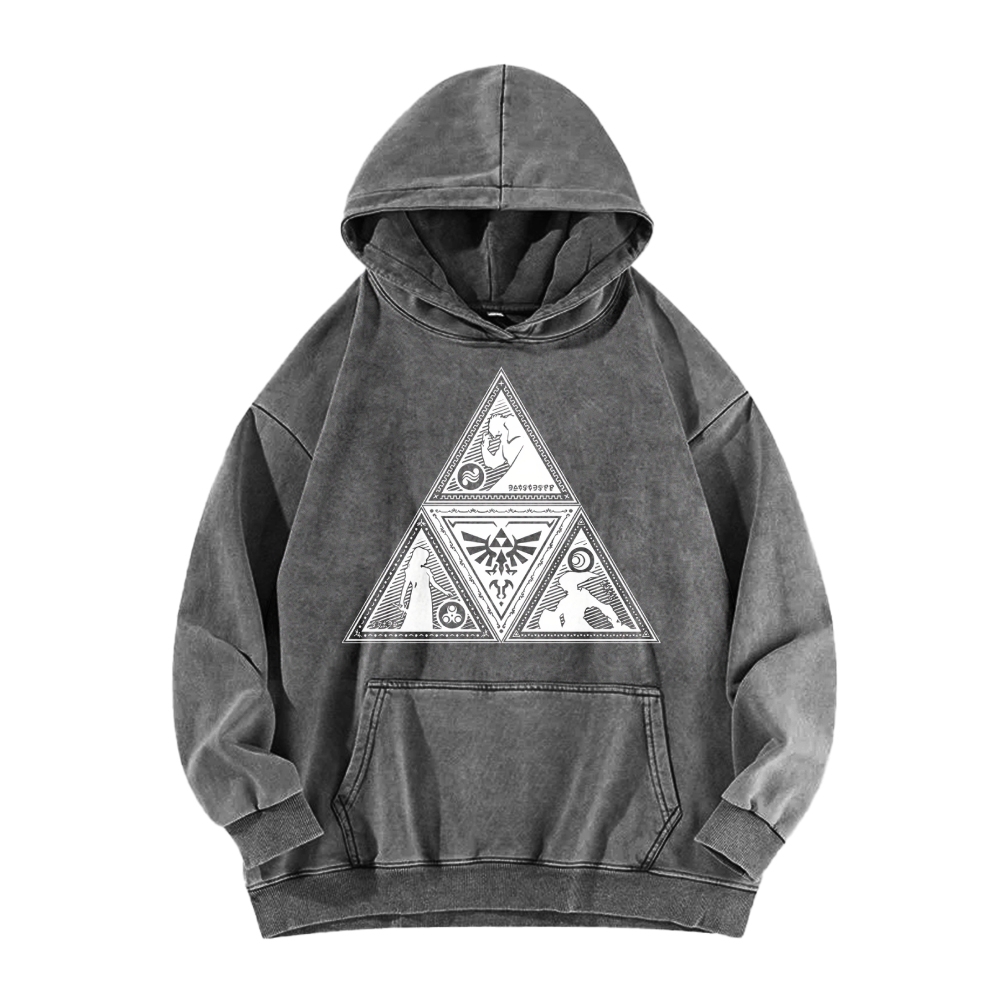 Element Hyrule Kingdom Japan Game Vintage Washed Hoodie