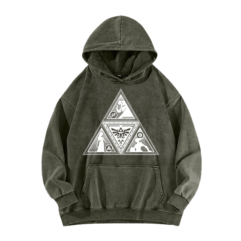 Element Hyrule Kingdom Japan Game Vintage Washed Hoodie