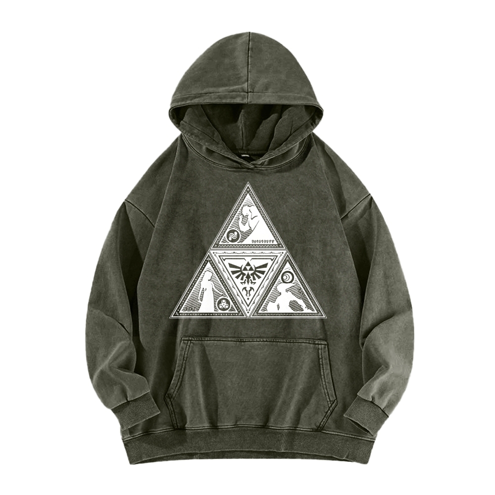 Element Hyrule Kingdom Japan Game Vintage Washed Hoodie