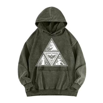 Element Hyrule Kingdom Japan Game Vintage Washed Hoodie