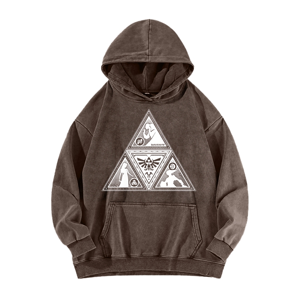 Element Hyrule Kingdom Japan Game Vintage Washed Hoodie