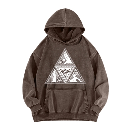 Element Hyrule Kingdom Japan Game Vintage Washed Hoodie