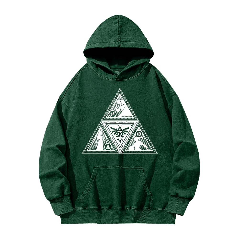 Element Hyrule Kingdom Japan Game Vintage Washed Hoodie