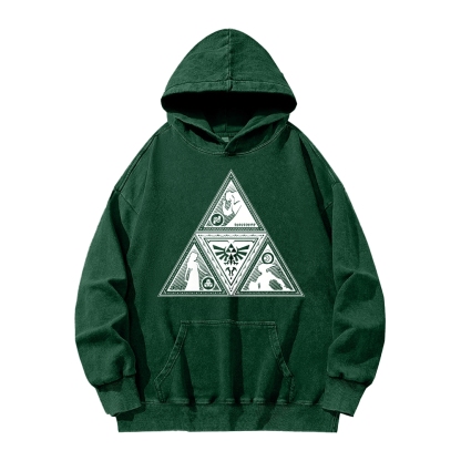 Element Hyrule Kingdom Japan Game Vintage Washed Hoodie