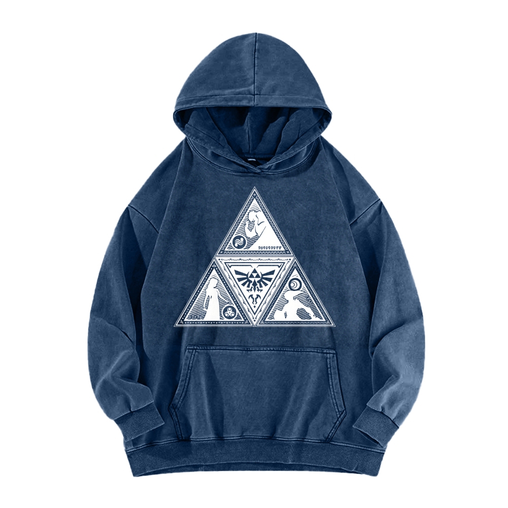 Element Hyrule Kingdom Japan Game Vintage Washed Hoodie