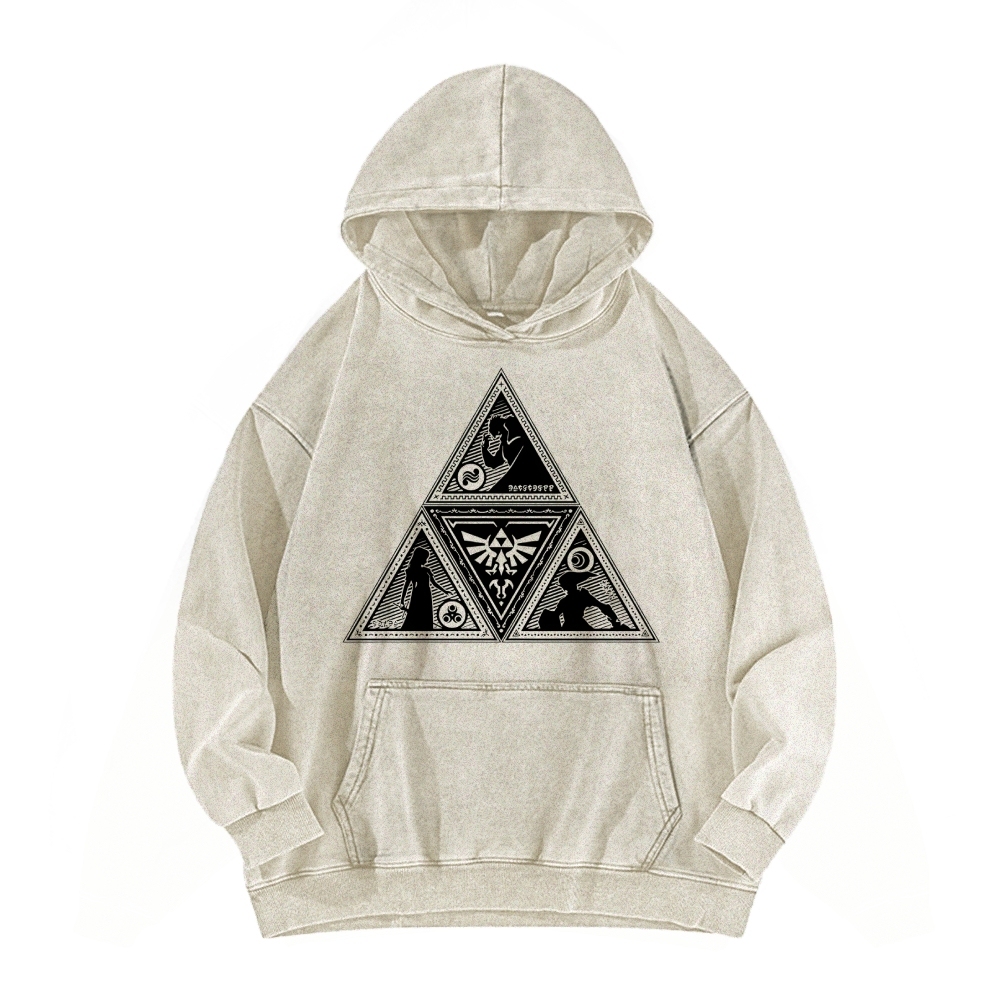 Element Hyrule Kingdom Japan Game Vintage Washed Hoodie