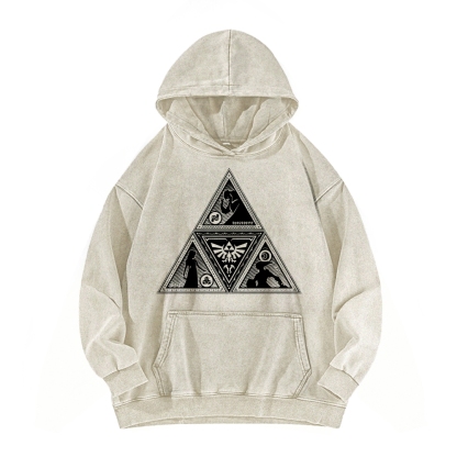 Element Hyrule Kingdom Japan Game Vintage Washed Hoodie
